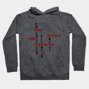 Interlocking Nordic Rune Design Hoodie